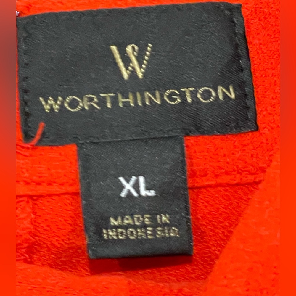 Worthington Fiery Red (Orange) Halter Top Size XL - NWT - Picture 6 of 12